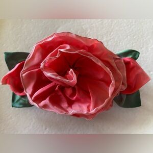 Satin Rose Barrette